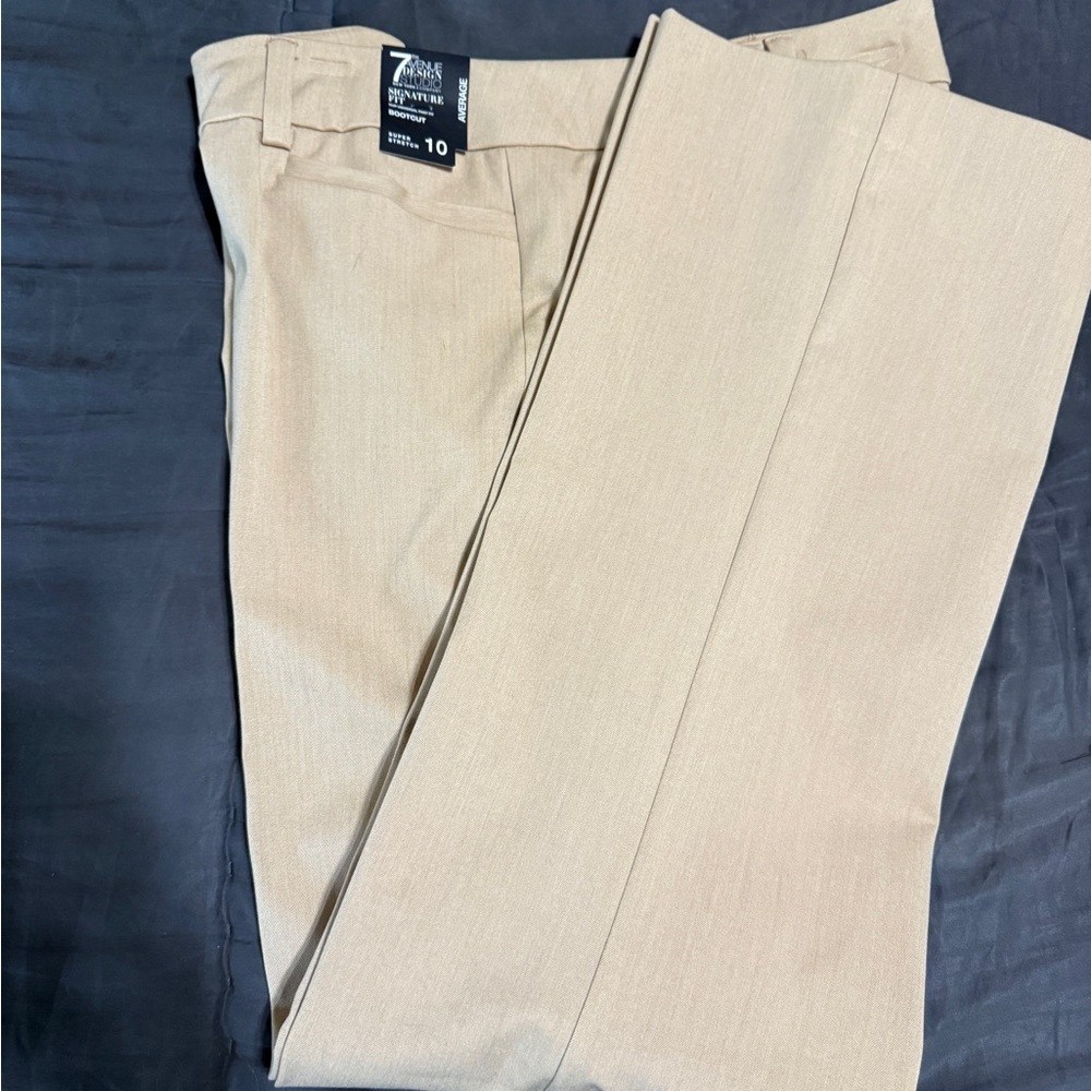 NWT New York & Company Women's Beige Boot Cut Pants size 10